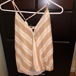 Lulu’s beige striped cami